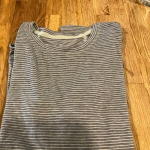 Athleta Girl Grey Striped Be Bold Stripe Top Size 14